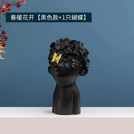 Minimalist European Resin Figurine for Home Decor A.H.S.STORE