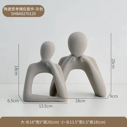 Modern Minimalist Abstract Couple Figurine Decor A.H.S.STORE