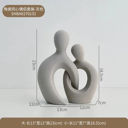 Modern Minimalist Abstract Couple Figurine Decor A.H.S.STORE