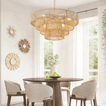 Bohemian Woven Chandelier -Unavailable Platform- Temu A.H.S.STORE