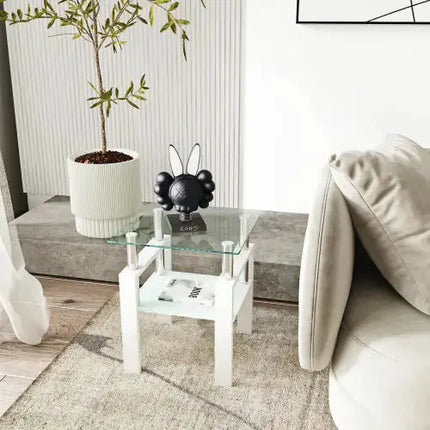 Modern Square Glass Living Table A.H.S.STORE