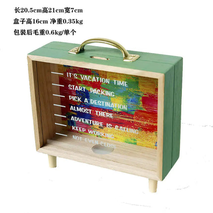 Nordic Creative Wooden Piggy Bank for Desktop Decor A.H.S.TechGadgetsSTORE