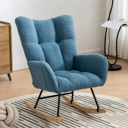 Soft Teddy Fabric Rocker with Side Pocket A.H.S.STORE