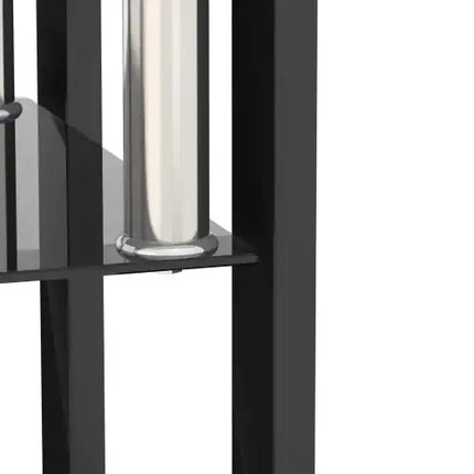 Modern Black Square Glass Table for Living Room A.H.S.STORE