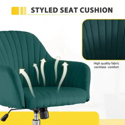 Accent Chair Modern Home Office Leisure Chair With Adjustable Velvet Height And Adjustable Casters A.H.S.STORE