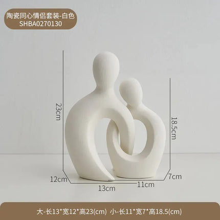 Modern Minimalist Abstract Couple Figurine Decor A.H.S.STORE