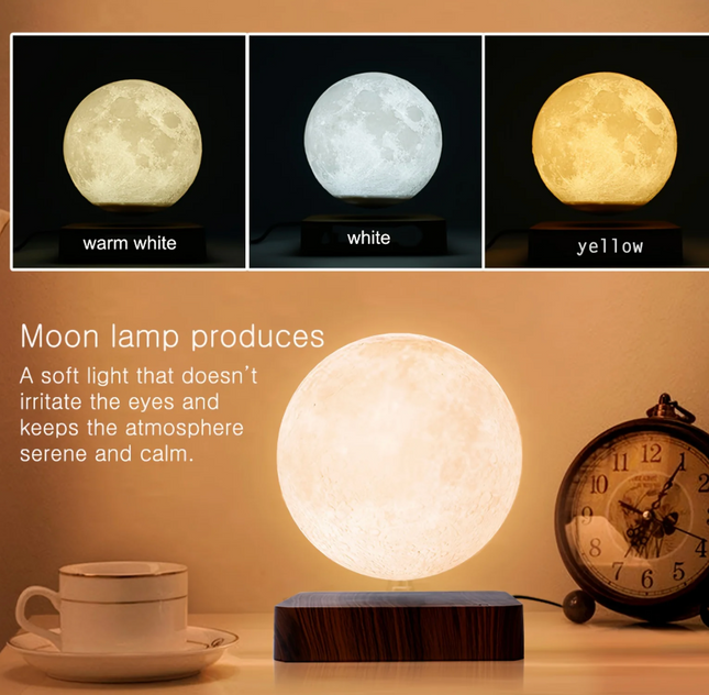 Magnetic Levitation LED Moon Lamp Night Light