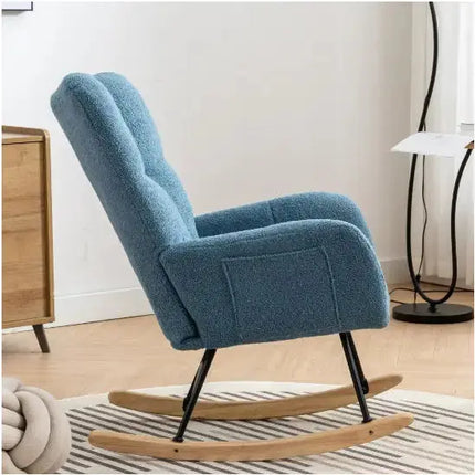 Soft Teddy Fabric Rocker with Side Pocket A.H.S.STORE