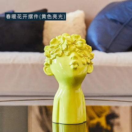Minimalist European Resin Figurine for Home Decor A.H.S.STORE