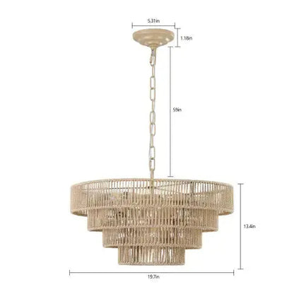 Bohemian Woven Chandelier -Unavailable Platform- Temu A.H.S.STORE