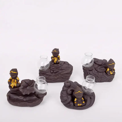 Ceramic Incense Burner with Creative Sun Wukong Design A.H.S.TechGadgetsSTORE