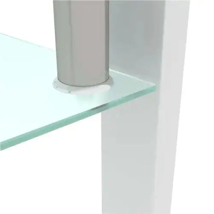 White Coffee Table, Clear Coffee Table, Modern Side Center Tables For Living Room, Living Room Furniture A.H.S.STORE
