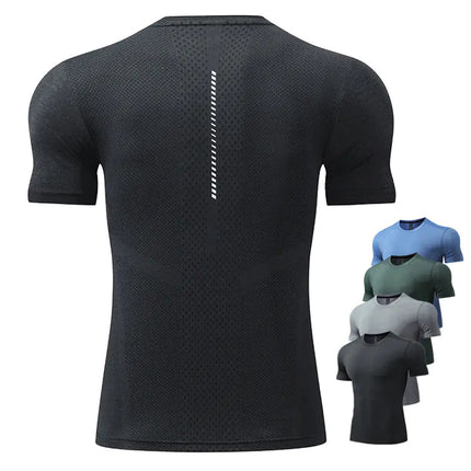 Men's Quick-Dry Short Sleeve Sports T-Shirt for Summer A.H.S.TechGadgetsSTORE
