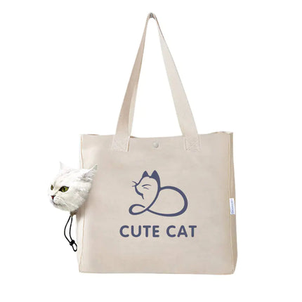 Portable Canvas Print Handbag for Outings with Pets A.H.S.TechGadgetsSTORE