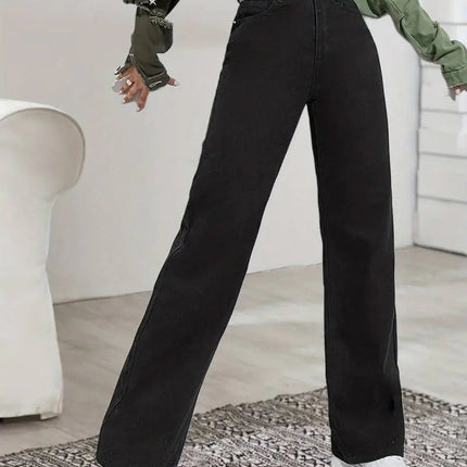 High Rise Loose Fit Black Boyfriend Jeans for Women A.H.S.TechGadgetsSTORE
