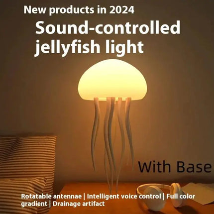 Jellyfish Mood Lamp LED Jellyfish Night Light Portable Jellyfish Lamp Jellyfish Decorations Smart Table Lamp For Bedside Desk A.H.S.STORE