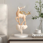 Fulu Double Full Desktop Ornaments-Morandi Red [39cm High]]