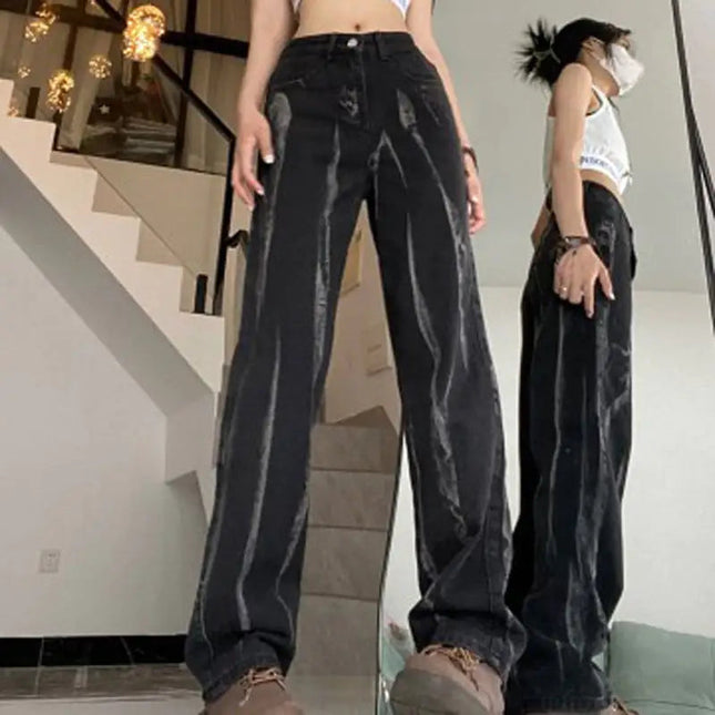 Gradient Straight Loose Jeans for Men and Women A.H.S.TechGadgetsSTORE