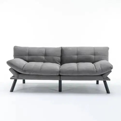 Light Grey Convertible Folding Modern Sofa Bed A.H.S.STORE