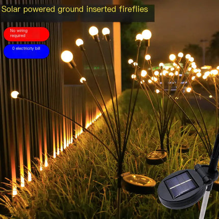 Solar LED Firefly Stake Light for Outdoor Garden Decor A.H.S.STORE