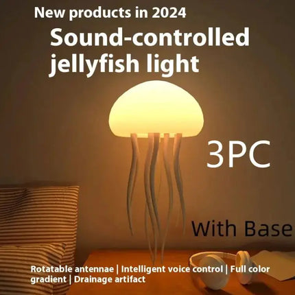 Jellyfish Mood Lamp LED Jellyfish Night Light Portable Jellyfish Lamp Jellyfish Decorations Smart Table Lamp For Bedside Desk A.H.S.STORE