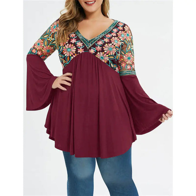 Loose-Fit Long Sleeve Shirt for Women A.H.S.TechGadgetsSTORE