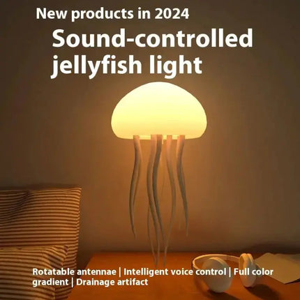 Jellyfish Mood Lamp LED Jellyfish Night Light Portable Jellyfish Lamp Jellyfish Decorations Smart Table Lamp For Bedside Desk A.H.S.STORE