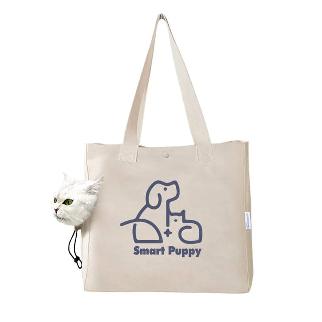Portable Canvas Print Handbag for Outings with Pets A.H.S.TechGadgetsSTORE