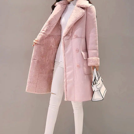 Women's Long Lambswool Coat - Korean Winter Style A.H.S.TechGadgetsSTORE