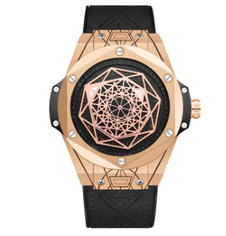 Men's Fashion Quartz Watch with Waterproof Silicone Band A.H.S.TechGadgetsSTORE