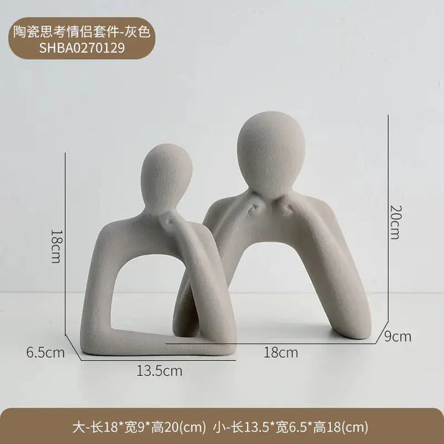 Modern Minimalist Abstract Couple Figurine Decor A.H.S.STORE
