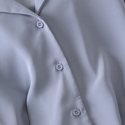 Chic Loose-Fit Chiffon Long Sleeve Shirt for Women A.H.S.TechGadgetsSTORE