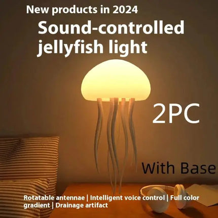Jellyfish Mood Lamp LED Jellyfish Night Light Portable Jellyfish Lamp Jellyfish Decorations Smart Table Lamp For Bedside Desk A.H.S.STORE