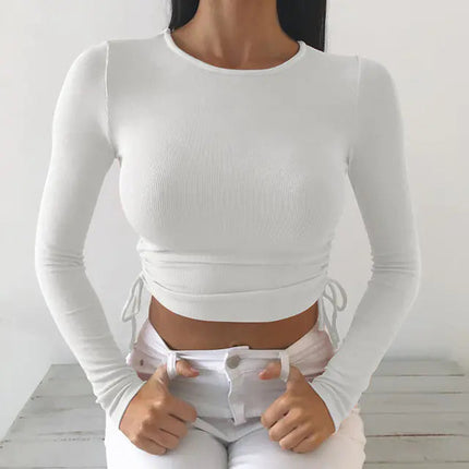 Korean T-Shirt with Drawstring for Women's Streetwear A.H.S.TechGadgetsSTORE