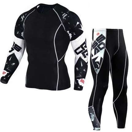 Printed Long Sleeve Gym Suit A.H.S.TechGadgetsSTORE