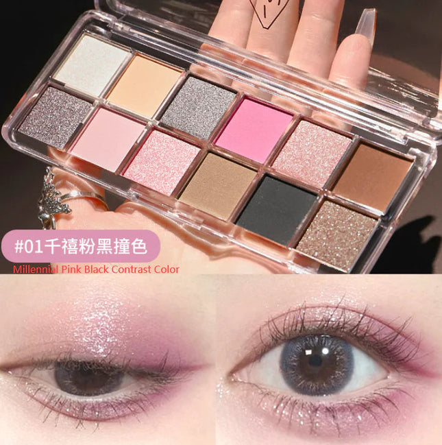 Ming Xizhi 12-Color Pearlescent Matte Eyeshadow Palette A.H.S.TechGadgetsSTORE