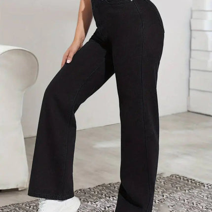 High Rise Loose Fit Black Boyfriend Jeans for Women A.H.S.TechGadgetsSTORE