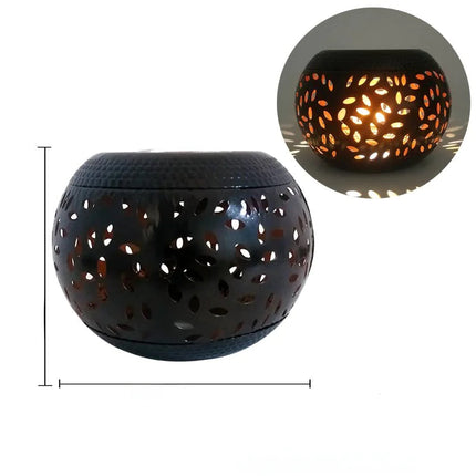 Solar Iron Art Lantern for Outdoor Garden Use A.H.S.STORE