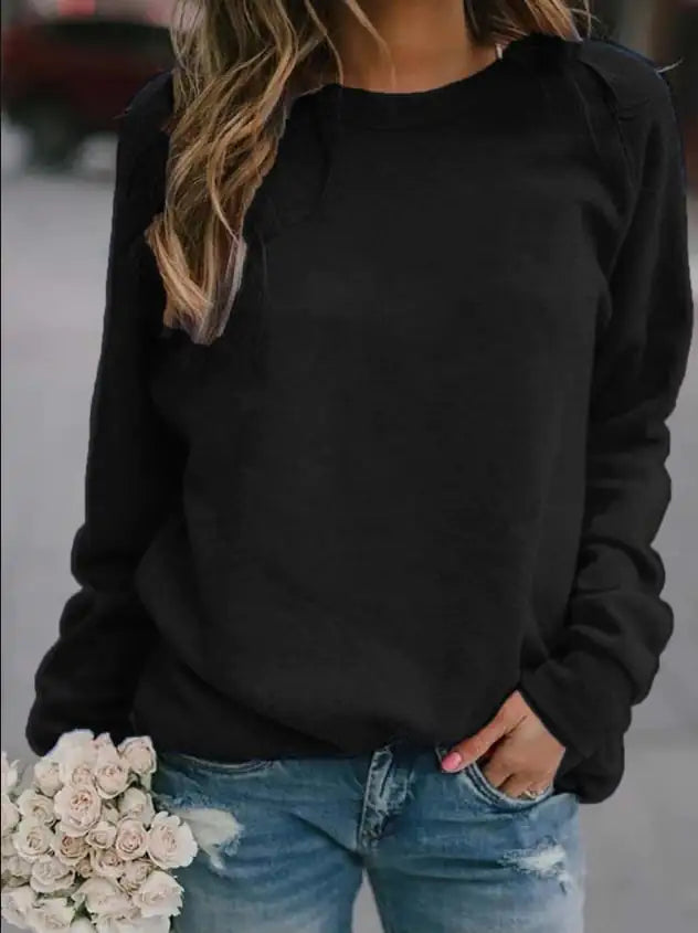 Women's Long Sleeve Round Neck T-Shirt Top A.H.S.TechGadgetsSTORE