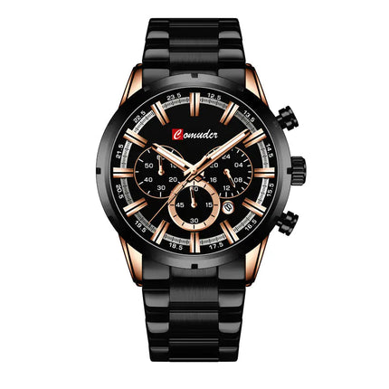 Men's Waterproof Fashion Sports Quartz Watch with Leather Band A.H.S.TechGadgetsSTORE