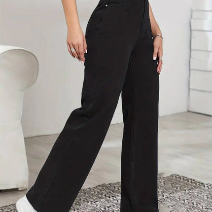 High Rise Loose Fit Black Boyfriend Jeans for Women A.H.S.TechGadgetsSTORE