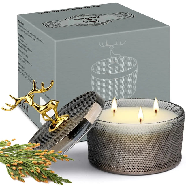 Scented Candles for Women 10.58 oz 3 Wick Natural Soy Wax Sandalwood Candle for Home Scented Aromatherapy Candle for Women Men 50 Hours Long Lasting Highly Scented Candle Valentines Day Gift A.H.S.STORE