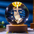 Cross blessing / 8mm Crystal Ball
