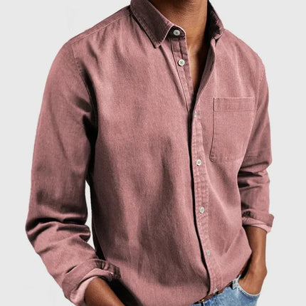 Men's Modern Lapel Long-Sleeve Shirt A.H.S.TechGadgetsSTORE