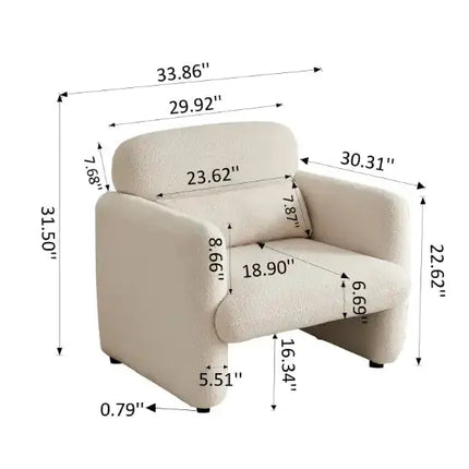 Cashmere Sofa, Modern Single Sofa A.H.S.STORE