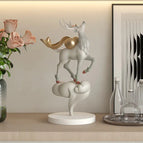 Fulu Double Full Desktop Ornaments-Morandi Grey [39cm High]]