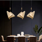 White Light / Large Chrome transparent chandelier