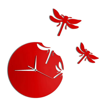 DIY Acrylic Dragonfly Wall Clock for Living Room Decor A.H.S.STORE
