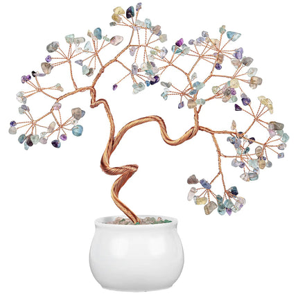 Creative Natural Crystal Tree with Ceramic Pot Decor A.H.S.TechGadgetsSTORE