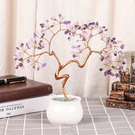 Creative Natural Crystal Tree with Ceramic Pot Decor A.H.S.TechGadgetsSTORE